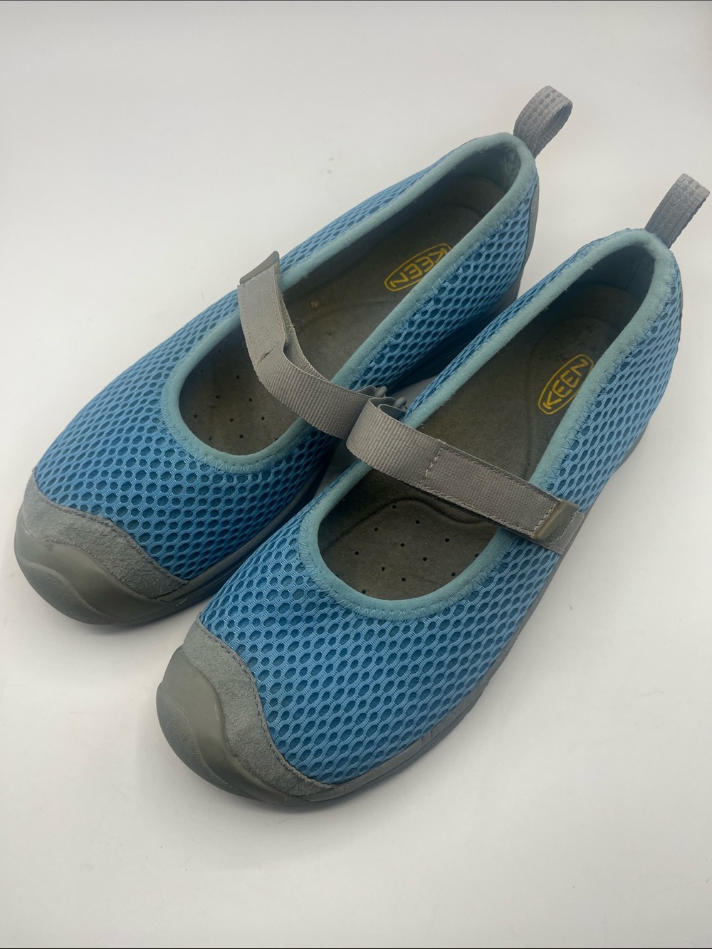 Keen Women's Blue Mesh Mary Jane  Shoes with Gray Accents